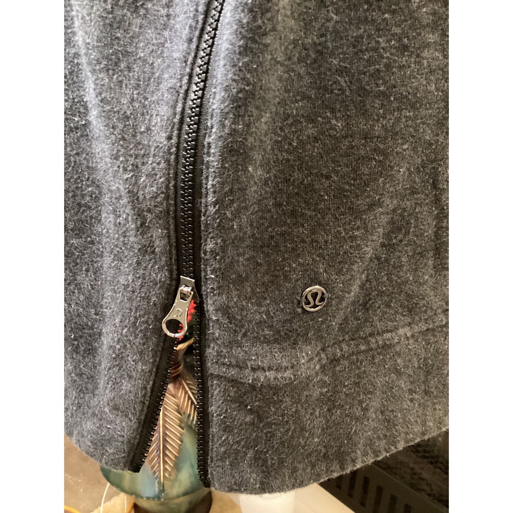 Lululemon Side Zip Sweatshirt Womens 10 Grey Excellent Crewneck‎ Activewear